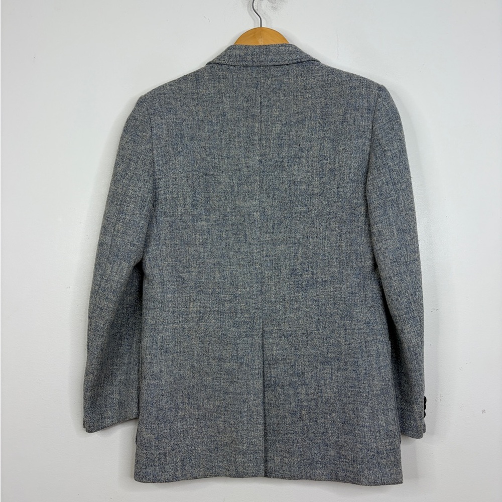 Vintage Harris Tweed Sport Coat Mens 38R Gray Blue Wool Retro Made in Canada - Picture 3 of 14